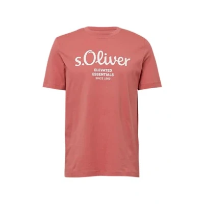 Afbeelding van s.Oliver MIT LOGO Tshirt print, Heren, Maat: Small, Himbeere