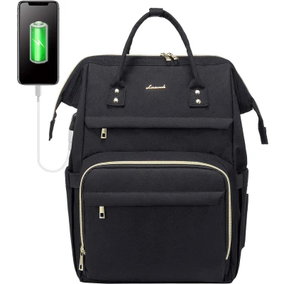 Afbeelding van LOVEVOOK laptoprugzak dames 17 inch, waterdichte stijlvolle zakelijke rugzakken met handvat USB oplaadaansluiting, schooltas schoolrugzak, voor universitair reizen, grijs