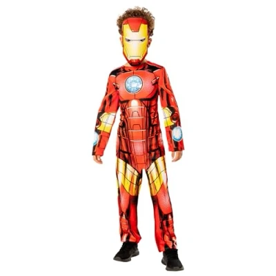 Afbeelding van Rubies Iron Man kostuum voor kinderen, jumpsuit bedrukt en masker, officieel Marvel kostuum, duurzame groene collectie, Halloween, Kerstmis, carnaval verjaardag.