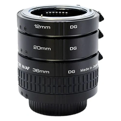 Afbeelding van Kenko Verlengbuisset voor close ups, DG Extension Tube set Nikon F Mount, ondersteuning full frame camera, 12 mm/20 mm/36 mm van 3, stapelbaar, 899977