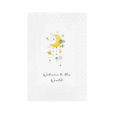 Afbeelding van bsb Geboortekaart voor meisjes en jongens mooie kaart verjaardag Welcome to the World Happy Birthday met envelop wenskaart geboorte in 11,5 x 17,0 cm