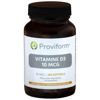 Afbeelding van Proviform Vitamine D3 10mcg Softgel Capsules 250st
