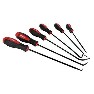 Afbeelding van Neilsen CT2760 Lange steekgereedschap en haakset, zwart (6 delig), pick and hook set