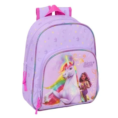 Afbeelding van Unicorn Academy kinderrugzak, ideaal voor kinderen van verschillende leeftijden, comfortabel en veelzijdig, kwaliteit duurzaamheid, 28 x 10 34 cm, Lila, M, Casual