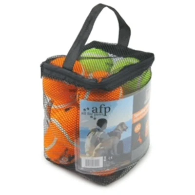 Afbeelding van All For Paws Outdoor Tennis Bal Squeaker Hondenspeelgoed Ø6.5 cm Assorti 12 stuks