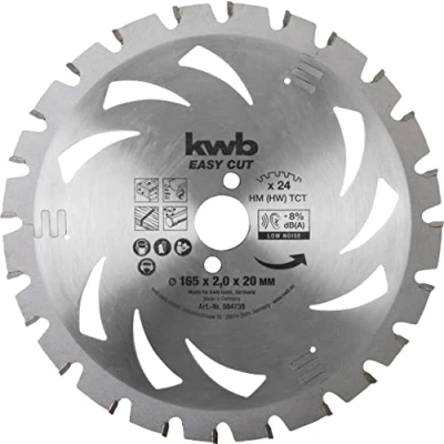 Afbeelding van kwb 584738 Hardmetaal cirkelzaagblad 165 x 20 1.24 mm Aantal tanden: 24 1 stuk(s)