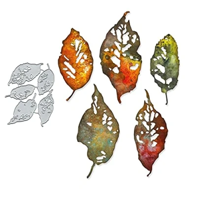 Afbeelding van Yeyert 5 stks Blad Fragment Metalen Die Cuts Voor Kaarten Maken, Lente Bladeren Flowr Card Snijden Dies Cut Stencils DIY Scrapbooking Album Decoratieve Embossing Papier Kaart Craft
