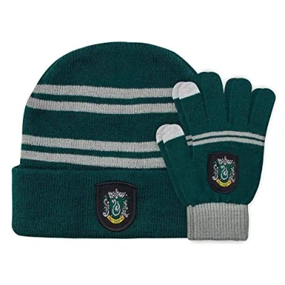 Afbeelding van Cinereplicas Harry Potter Slytherin / Zwadderich handschoenen en muts kids