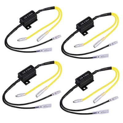 Afbeelding van Justech Weerstand, vermogensweerstand, belastingsweerstand, knipperlicht, led laadweerstand, fix fout, 12 V, 25 W, 6,8 ohm, 4 stuks