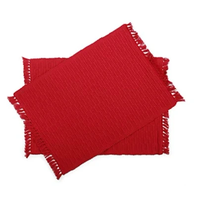 Afbeelding van Penguin Home 100% Katoen Placemats 6 Delig Set, Rood