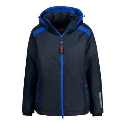 Afbeelding van Ulla Popken Performancejack voor dames, contrasterende voering, waterdichte jas, marine, 46/48, marineblauw, 46 48