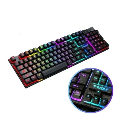 Afbeelding van GA Gaming Accessoires Toetsenbord Game Keyboard QWERTY USB Zwart
