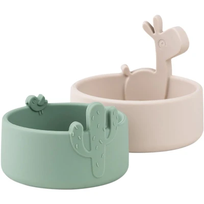 Afbeelding van Done By Deer Kom Silicone Lalee Sand/Green 2st