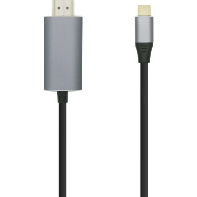 Afbeelding van Kabel USB C naar HDMI Aisens A109 0393 Zwart 1,8 m 4K Ultra HD