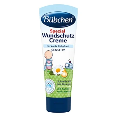 Afbeelding van Bubchen Speciale wondbeschermingscrème, gevoelige wondgenezingszalf, wond en geneeszalf voor zachte babyhuid, met kamille levertran, hoeveelheid: 1 x 75 ml