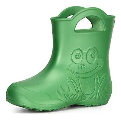 Afbeelding van Ladeheid LA CA Frog Kinder Regenlaarzen Rubber Licht EVA Smaragdgroen 32/33
