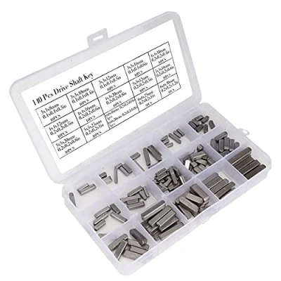 Afbeelding van 140 stks Aandrijfas Sleutel Parallel 3 4 5 6mm Ronde Ended Veer Gear Asaandrijving Vliegwiel Katrol Crank