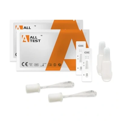 Afbeelding van 2 Drugstest Cocaïne speeksel ALLTEST 20 ng/ml drug testing kit thc test kits tested saliva