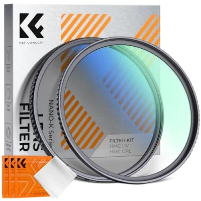 Afbeelding van K&amp;F Concept Filterset K serie polarisatiefilter CPL filter + MCUV filter, circulaire &amp; UV blokkeerfilter 77 mm