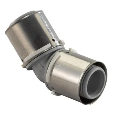 Afbeelding van Uponor ppsu knie koppeling 45gr 40 x 40mm kunststof pers 1046388