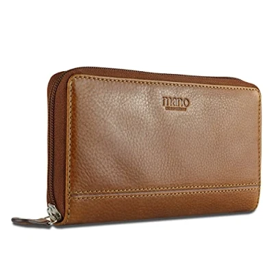 Afbeelding van mano Portemonnee, Maat: One Size, Cognac