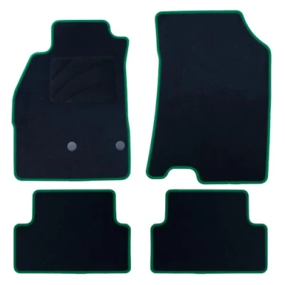 Afbeelding van OCC DESIGN Op maat gemaakte deurmat Megane III (2009 2016), 5 stuks, groene ribben