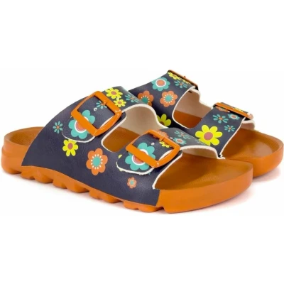 Afbeelding van GOBY Gekleurde Madeliefjes Slippers Sandalen Handgemaakt Premium Kwaliteit Maat 40