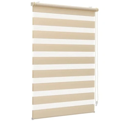Afbeelding van Sekey dubbel rolgordijn Klemmfix zonder boren voor ramen, rolgordijn, 110 cm breed, duo jaloezie, zonwering, x 150 cm, geel