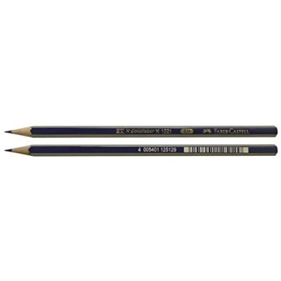 Afbeelding van Faber Castell B 1221 2H 2 blister met goudfaber grafietstiften, graduatie