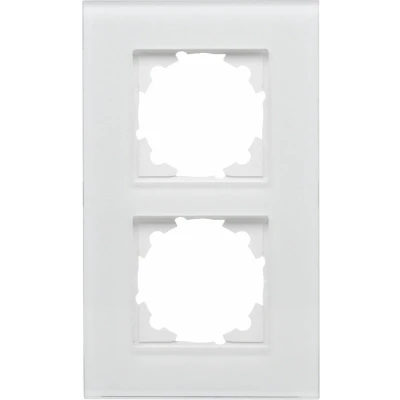 Afbeelding van Kopp 405402001 Afdekking Frame 2 voudig HK 07, Athenis Wit (glanzend)