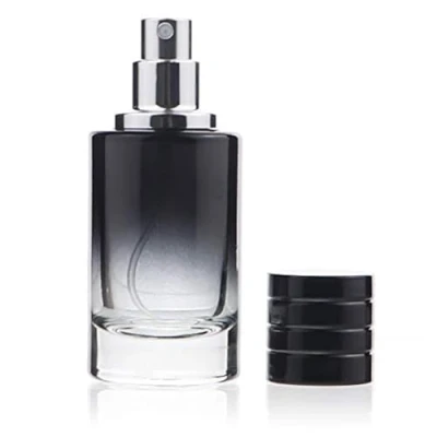Afbeelding van 30ml glazen parfum fles verloop lege cilindrische met fijne mistverstuiver (zwart)