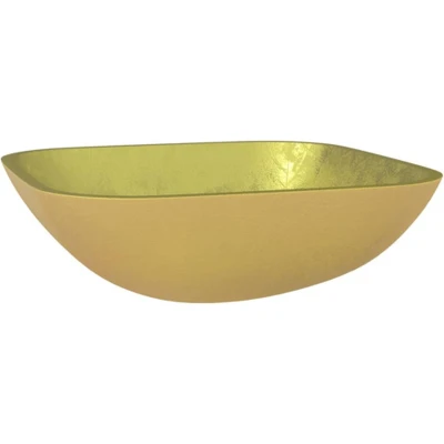 Afbeelding van Wasbak 42x42x14 cm glas goudkleurig