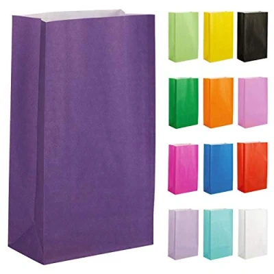 Afbeelding van Thepaperbagstore 15 Papieren Zakjes Voor Feestjes En Cadeaus Paars 140x245x70mm