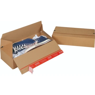 Afbeelding van 10x ColomPac® eurobox collomoduul maat L 394 x 194 87 mm B golf (± 3,0 mm) Karton Universele verzenddozen