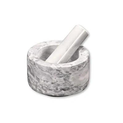 Afbeelding van Kesper Mortel, Materiaal: Marmer, Afmetingen: Ø13 cm, H: 8 Kleur: Gepolijst Wit, 71505