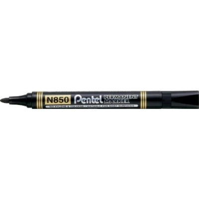Afbeelding van 4x PENTEL N850 ZWARTE BULLET TIP PERMANENTE MARKER PENN. MEDIUM TIP.N850 A
