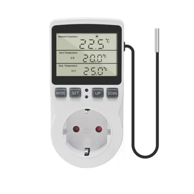 Afbeelding van KETOTEK Digitaal Thermostaat Stopcontact Temperatuurregelaar Stekker 220V met Sonde LCD Verwarming Koeling temperatuurregeling voor Broeikas Couveuse