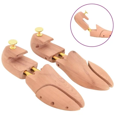 Afbeelding van vidaXL Schoenspanner met schoenlepel EU 40 41 massief cederhout