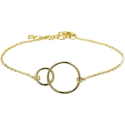 Afbeelding van YO&amp;NO Armband Zilver verguld Anker Rondje 1,2 mm 18.5cm Sieraden vrouw 925