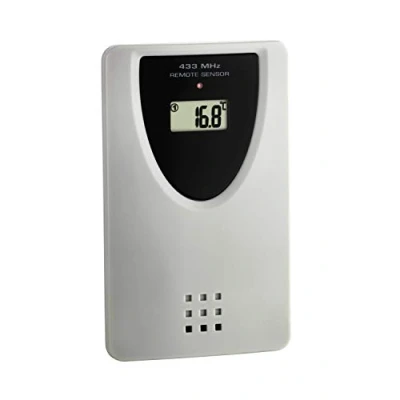Afbeelding van TFA Dostmann Temperatuurzender, 30.3210.10, reserve zender voor radiostations 30.3047 30.3048 60.4510 60.4518, met display, grijs