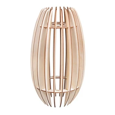 Afbeelding van Rayher 62901505 knutselset lamellenlamp Helsinki, Scandinavisch design, van natuurlijk hout, FSC gecertificeerd, 20 x 35 cm, lampenkap voor staande lamp of hanglamp