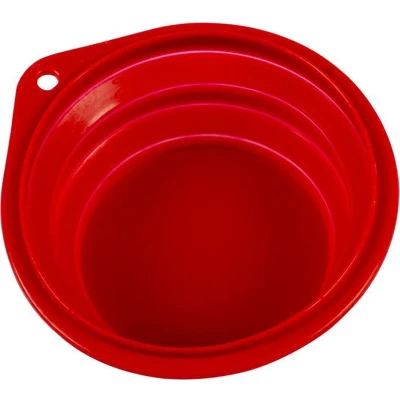 Afbeelding van Duvoplus Drinkbak Hond Silicone Reiskom 1000ml 18cm Rood 1st