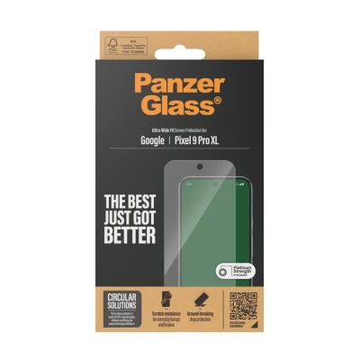 Afbeelding van Screenprotector Google Pixel 9 Pro: PanzerGlass Ultra Wide Fit