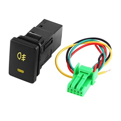 Afbeelding van Keenso Auto mistlichtschakelaar, DC 12 V, 4 draads aan/uit tuimelschakelaar, mistlampen, schakelaar, vervanging voor Yaris Prius Ralink Corolla VIOS Reiz BRINGLE Prado