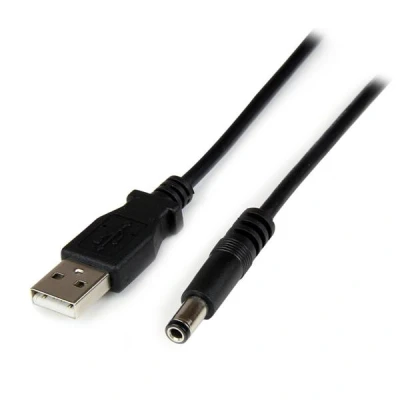 Afbeelding van StarTech.com USB naar 5,5 mm voedingskabel type N connector 1 m