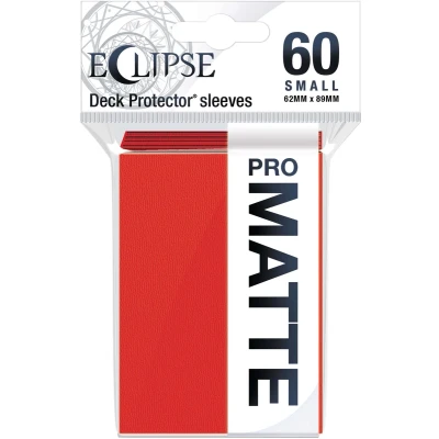 Afbeelding van Ultra Pro Eclipse Matte 60 Klein Formaat Kaarthoesjes Appel Rood Pack (62 x 89 mm)