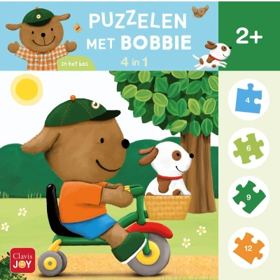 Afbeelding van Puzzelen met Bobbie. 4 In 1 puzzel het bos