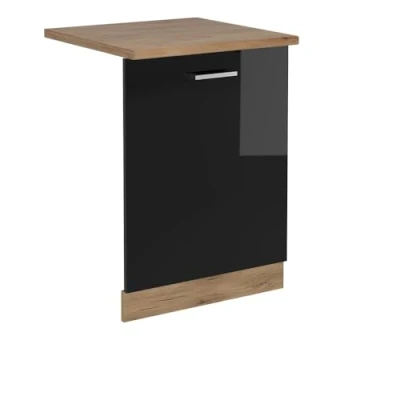 Afbeelding van Vicco Afwaspaneel R Line, zwart hoogglans, 60 cm, AP eiken