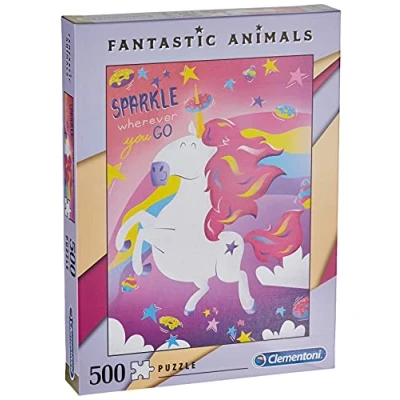 Afbeelding van Clementoni puzzel Fantastic Animals 500 stukjes eenhoorn