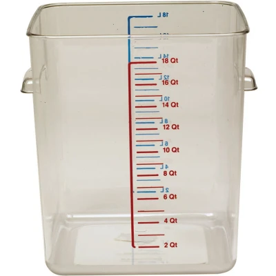 Afbeelding van Ruimtebesparende container 17 ltr, Rubbermaid, model: VB 006318, transparant